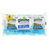 Gimme - Organic Roasted Seaweed - Sea Salt, 6 Each