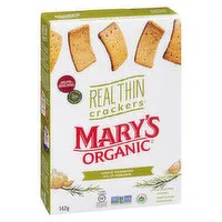 Mary's - Organic Real Thin Crackers - Garlic Rosemary, 142 Gram