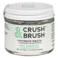 Nelsons Naturals - Crush & Brush Toothpaste Tablets Mint Charcoal, 60 Gram