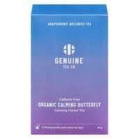 Genuine Tea Co - Calming Butterfly Adaptogenic Wellness Organic Tea, 15 Each