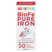 KidStar Nutrients - Biofe Pure Iron Drops, 30 Millilitre