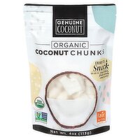 Genuine - Organic Coconut Chunks, 4 Ounce