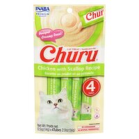 Churu - Cat Treat Chicken with Scallop Recipe 4 Tubes, 4 Each