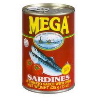 Mega - Sardines Tomato Sauce with Chili, 425 Gram