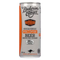 Buderim - Reduced Sugar Ginger Non Alcoholic Beer, 250 Millilitre