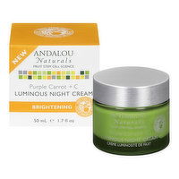 Andalou Naturals - Night Cream Brightening Purple Carrot + C Luminous, 50 Millilitre