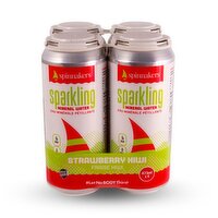 Spinnakers - Sparkling Mineral Water, Strawberry Kiwi, 4 Each