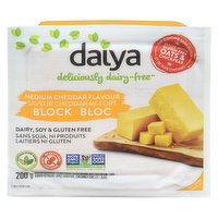 Daiya - Lactose Free Cheese Block, Medium Cheddar Style, 200 Gram