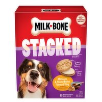 Milk Bone - Stacked Dog Biscuits. Molasses & Peanut Butter Flavour Filing, 283 Gram