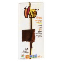 Theo - Dark Chocolate Pure 85% Cocoa Organic, 85 Gram