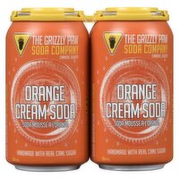 Grizzly Paw - Orange Cream Soda, 4 Each
