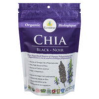 Ecoideas - Organic Chia Seeds Black, 454 Gram