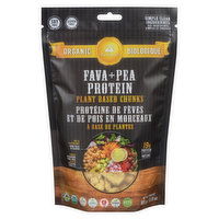 ECOIDEAS - Organic Fava Pea Protein Chunks, 108 Gram