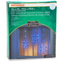 Sylvania - LED Snowflake Window Curtain Lights 36 Inch, 1 Each