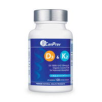 Canprev - Vitamin D3 & K2, 120 Each