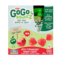 Gogo Squeez - Fruit Snack , Apple Strawberry, 4 Each