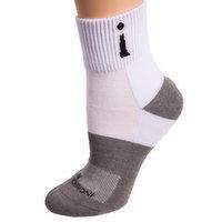 Incrediwear - Incredisock Active Quarter White Large, 1 Each