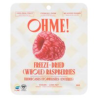 OHME - Freeze Dried Whole Raspberries, 38 Gram