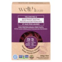 Wellth - Pasta Rotini Beetroot Gluten Free High Protein, 340 Gram