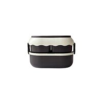 LILFANT - CREAM 2-TIER LUNCH BOX (DARK BROWN), 1 Each