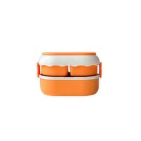 LILFANT - CREAM 2-TIER LUNCH BOX (ORANGE), 1 Each