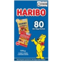 Haribo - Gummy Candies, 80 Halloween Mini Bags, 80 Each