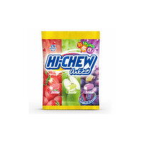 Hi Chew - Mixed Fruits Flavours, Grape, Green Apple, Strawberry, 90 Gram