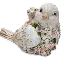 Magnesium - Garden Bird With Flower I0In, 1 Each