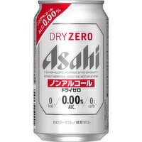 Asahi - Dry Zero Beer 0%, 350 Millilitre