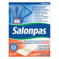 Salonpas - Pan Relieving Gel Patch Hot, 6 Each