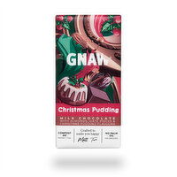 GNAW - Milk Chocolate Bar - Christmas Pudding, 80 Gram