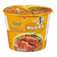 Unif - Bowl Instant Noodles Artificial Stewed Pork Chop, 120 Gram