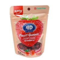 AMOS - 4D FRUIT GUMMY STRAWBERRY BURST, 65 Gram