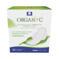 Organyc - Orgnyc Org Pads Heavy Night Wings, 10 Each