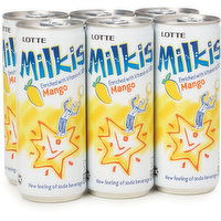 LOTTE - Milkis Soda Beverage - Mango, 6 Each