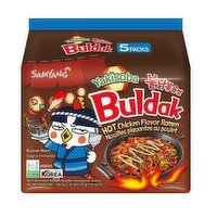 SAMYAN - Buldak Spicy Chicken Yakisoba - 5 pack, 5 Each