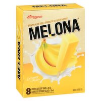 MELONA - Non Dairy Dessert Bar Banana, 8 Each