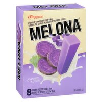 MELONA - Non Dairy Dessert Bar Ube, 8 Each