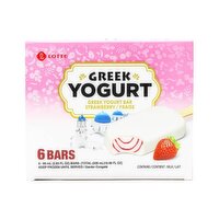 LOTTE - Greek Yogurt Bar, Strawberry, 85 mL, 6 Each