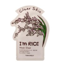 TONYMOLY - Clear Skin I'm Rice Mask Sheet, 1 Each