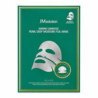 JM solution - Marine Luminous Pearl Deep Moisture Foil Mask, Silver, 10 Each