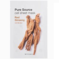 Missha - Pure Source Cell Sheet Mask - Red Ginseng, 1 Each