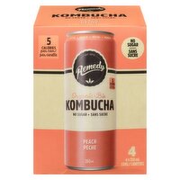 Remedy - Kombucha Peach, 4 Each