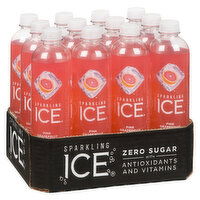 Sparkling Ice - Flavoured Sparkling Water, Pink Grapefruit, 12 Each