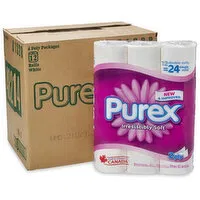 Purex - Bathroom Tissue, Case of 4x12 Double Rolls