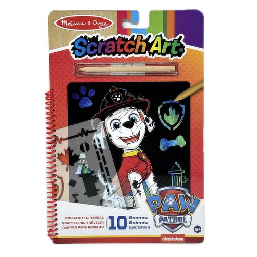Melissa & Doug - Paw Patrol Scratch Art Marshall