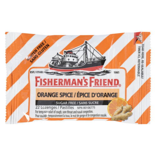 Fishermans Friend - Lozenges, Orange Spice Sugar Free