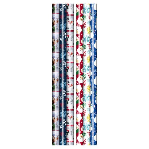 Plus Mark - Christmas Multi Roll Wrap, 90sq 3 Roll Pack