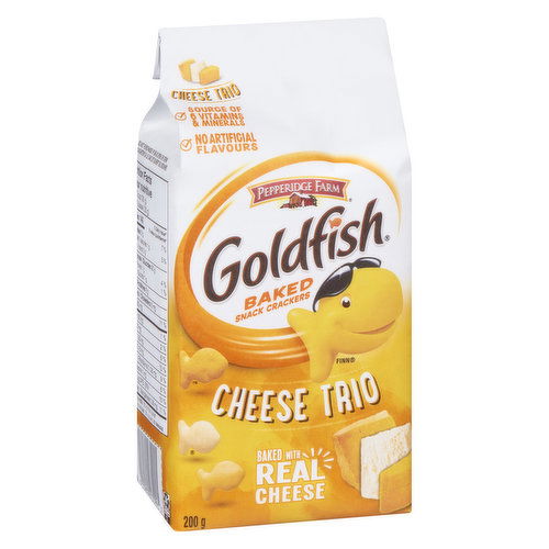 PEPPERIDGE FARM - Goldfish Baked Snack Crackers, Cheese Trio