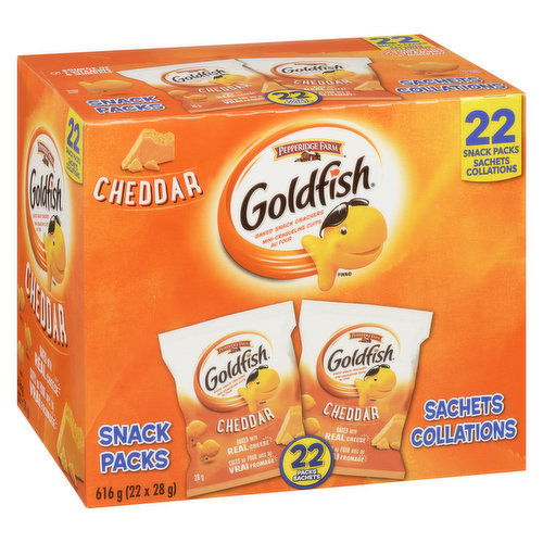 PEPPERIDGE FARM - Goldfish Baked Snack Crackers, Cheddar Snack Packs